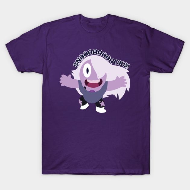 Amethyst - SNACKS T-Shirt by smirkingdesigns